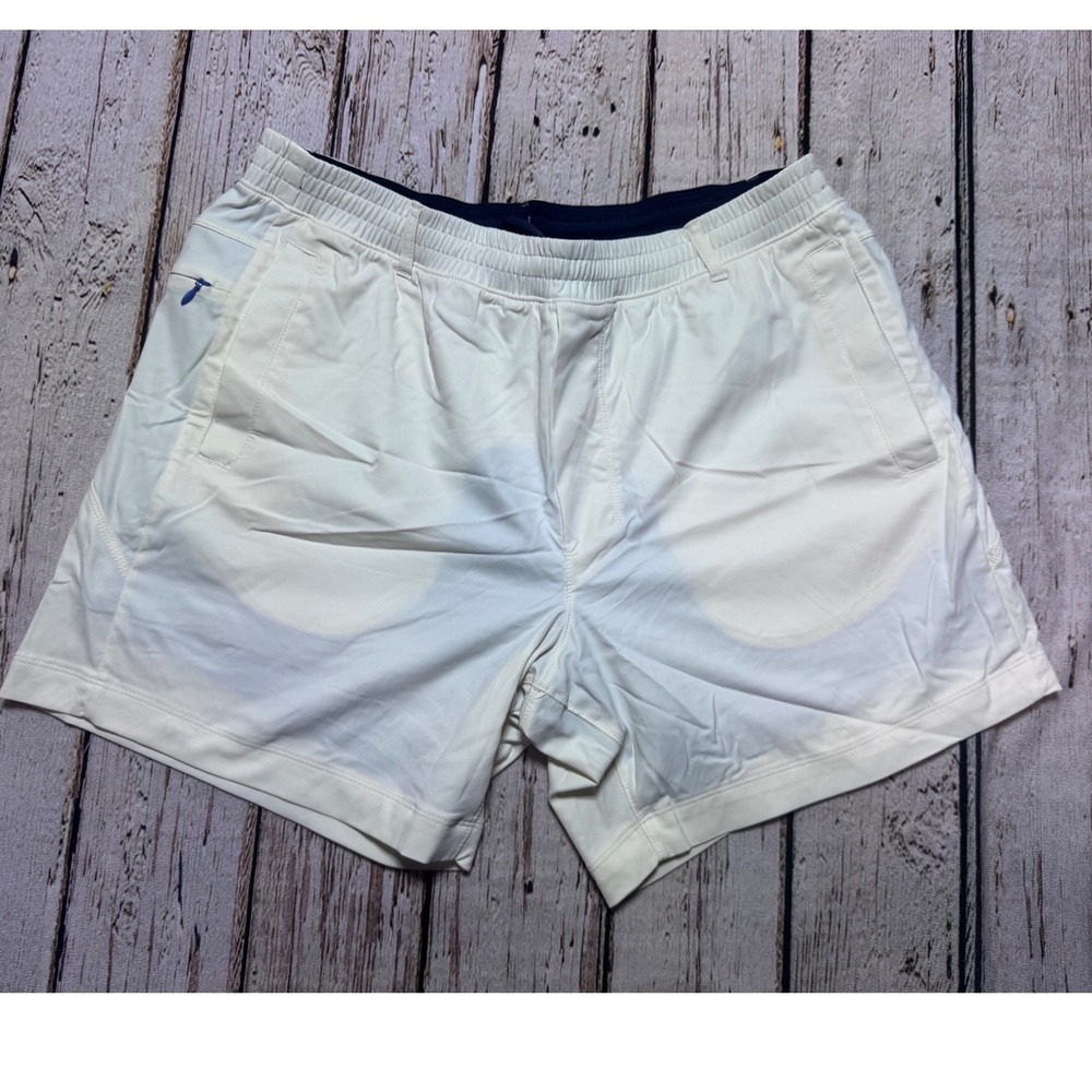 Birddogs Mens Gym Shorts XXL White Blue Built-in Liner Athletic Training 6in